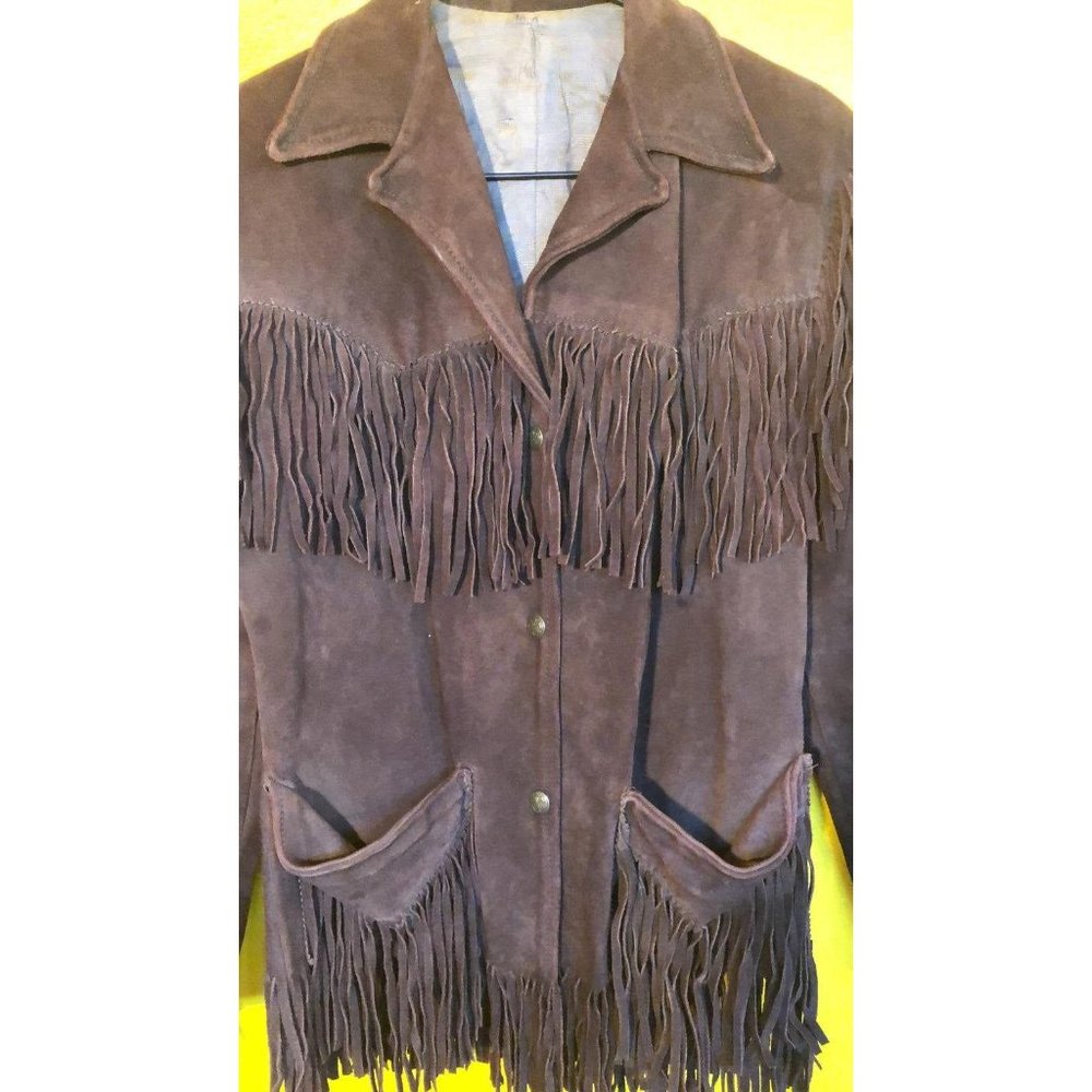 Cimarron Styles Vintage FRINGE LEATHER JACKET